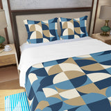 Bauhaus Retro Three Piece Duvet Bedding Set, Midcentury Style