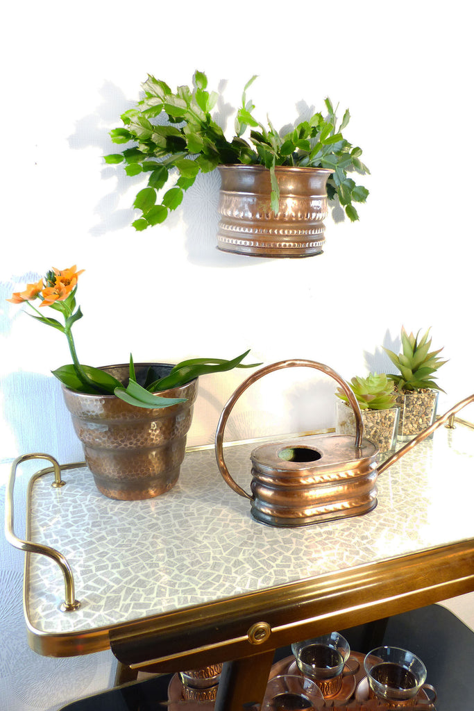 vintage copper plant pots 1960s Hammered Midcentury Copper Planter Pot – Vintage Flower Pot – VINTARAMA