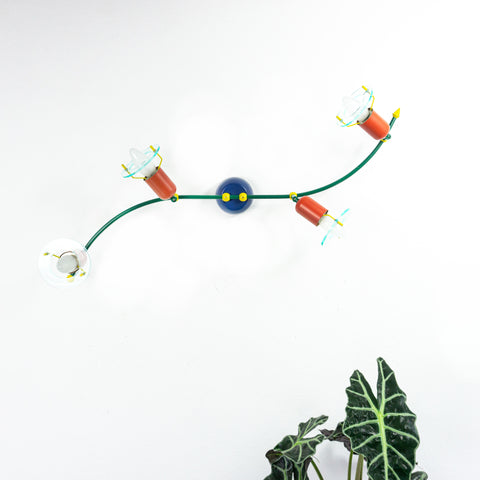 1990s Memphis Style CEILING or WALL SCONCE 4 spot light