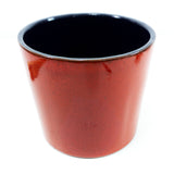High glossy red 1970s CERAMIC PLANTER by MAREI West Germany, design 11/1