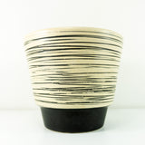 1960s West German Ceramic Planter – Vanilla Black Midcentury Pottery