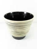 1960s West German Ceramic Planter – Vanilla Black Midcentury Pottery