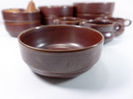 Set of 6 dessert bowls, 1970s THOMAS Germany MIDCENTURY TABLEWARE 'Kiruna braun'