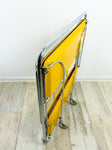 Iconic egg-yolk 1970s FOLDABLE SERVING TROLLEY Dinett by Bremshey