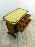 Real Glass Top! 1950s SIDE TABLE CART Magazine Rack