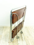 1960s mahogany midcentury FOLDING BAR CART, Bremshey Westgermany