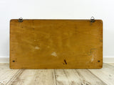 1950s wooden KITCHEN CABINET with TAMBOUR doors, hooks and curtain rail