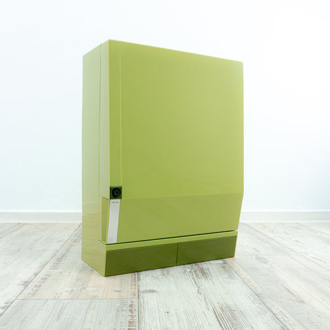 Pale moss green 1970s BATHROOM MEDICINE CABINET with 2 drawers
