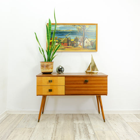 Rare but perfect 60s Wooden BICOLOR SIDEBOARD CABINET credenza