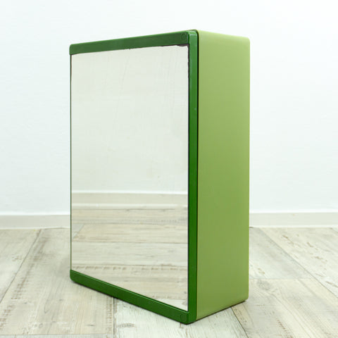 1970s Eastgerman green bathroom MEDICINE CABINET with mirror door