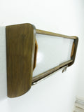 1950s wooden midcentury kitchen wall CABINET brown light gray