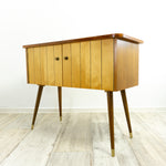 Perfect 1960s Teak Maple Wood BICOLOR CREDENZA SIDEBOARD cabinet