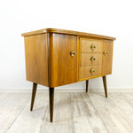 1960s midcentury teak top SIDEBOARD CABINET CREDENZA with 3 drawers