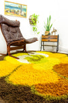 Rare original 1970s MIDCENTURY flower power carpet RUG 'Allegro' by DESSO