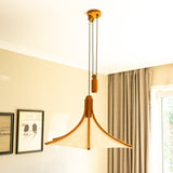 Height adjustable iconic 60s TEAK LAMP 2416 by DOMUS, midcenturymodern design