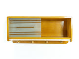 1950s midcentury KITCHEN WALL CABINET, frosted glass sliding doors