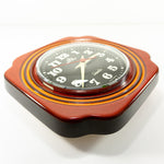 Funky 70s ceramic midcentury WALL CLOCK by Meister Anker, Eastgermany GDR