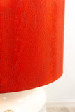 1970s red white ceramic FLOOR LAMP by JASBA Westgerman Pottery
