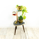 Lovely upcycled 1960s midcentury style PLANT STAND with 3 tiers