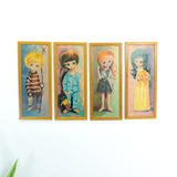 1970s BIG EYE CHILDREN framed prints, paintings by D. Golding 1 of 4