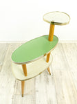 Lovely 1960s midcentury PLANT STAND with 3 tiers, green, beige, brown