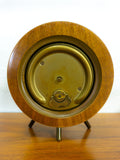 1960s teak MIDCENTURY TABLE CLOCK by Kienzle, mechanical movement