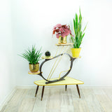 Vanilla pink gray gold 1960s Westgerman MIDCENTURY PLANT STAND 5 tiers