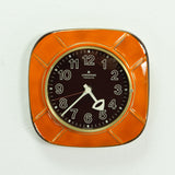 ORANGE 70s electromechanical ceramic WALL CLOCK by Junghans resonic
