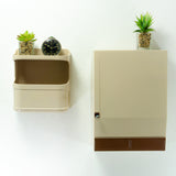 Set of 2 Westgerman 70s plastic bathroom shelf + MEDICINE CABINET 'Gerda'