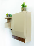 Set of 2 Westgerman 70s plastic bathroom shelf + MEDICINE CABINET 'Gerda'