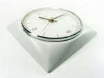 Off-white 1960s midcentury CERAMIC WALL CLOCK by Remington Westgermany
