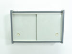 Small 1960s light gray KITCHEN or bathroom WALL CABINET, sliding doors