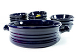 Set of 1970s BLUE ceramic snack TAPAS BOWLS 8010 by Marei Westgermany