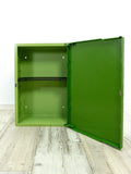 1970s MIDCENTURY BATHROOM Set of Green Plastic and Mirror 'Saphir' by Pneumant, GDR