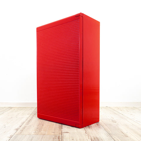 Super Rare 1980s Fiery Red Plastic BATHROOM MEDICINE Cabinet, Pneumant GDR