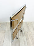 Light Oak 1970s Midcentury FOLDING BAR CART 'Dinett' by Bremshey Westgermany