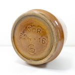 Caramel-Brown White 1960s CERAMIC PLANTER POT 624-16 by Strehla GDR