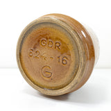 Caramel-Brown White 1960s CERAMIC PLANTER POT 624-16 by Strehla GDR