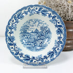 MYOTTS COUNTRY LIFE blue, Set Of 6 Dessert Plates, Staffordshire Dishes England
