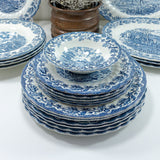 MYOTTS COUNTRY LIFE blue, Small Serving Bowl, Fine Staffordshire, 1940s to 1980s