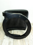 Large 1970s Danish Design Midcentury LEATHER LOUNGE OTTOMAN Footstool