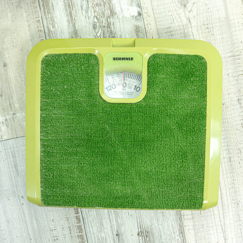 Green 1970s Midcentury Mechanical BATHROOM SCALE By Soehnle Westgermany