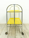 Iconic 1960s FOLDING CART 'Dinett' with yellow faux-wood Formica top