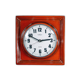 1970s Square RED CERAMIC MIDCENTURY Battery Wall Clock by Pallas, Westgermany