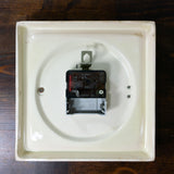 1970s Square RED CERAMIC MIDCENTURY Battery Wall Clock by Pallas, Westgermany
