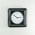 Rare! Black 1970s German MIDCENTURY Ceramic WALL CLOCK by Kienzle