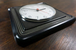 Rare! Black 1970s German MIDCENTURY Ceramic WALL CLOCK by Kienzle