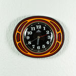 1970s MIDCENTURY Ceramic Battery CLOCK by Meister Anker, Eastgermany GDR