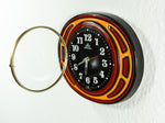 1970s MIDCENTURY Ceramic Battery CLOCK by Meister Anker, Eastgermany GDR
