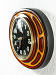 1970s MIDCENTURY Ceramic Battery CLOCK by Meister Anker, Eastgermany GDR